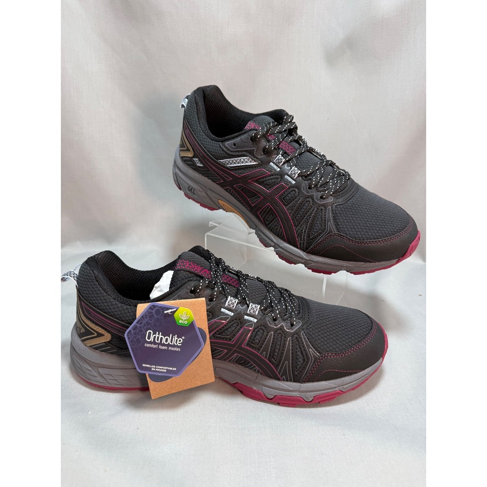 ASICS Gel-Venture 7 Trail Running Shoes Grey Pink Gorpcore Athletic Women 10.5